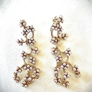 Lulu Frost Pearl and brass earrings